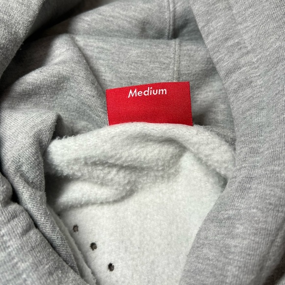 Supreme Laser Cut S Logo Hooded Sweatshirt 'Heather Grey' - Picture 6 of 8